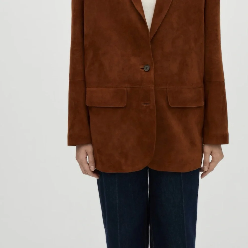 Mango Brown Leather Jacket - Picture 3 of 15